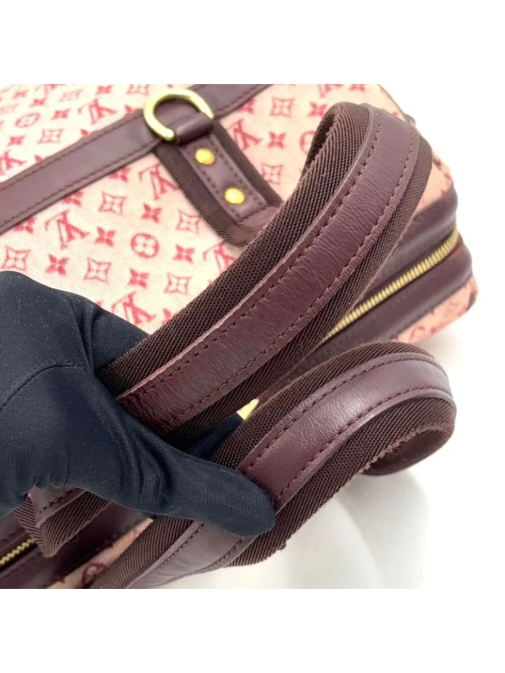 Louis Vuitton Josephine GM Monogram Mini Cerise Leather Canvas Bordeaux Handbag